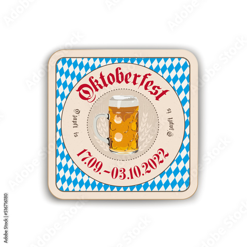 Oktoberfest Bierdeckel 2022