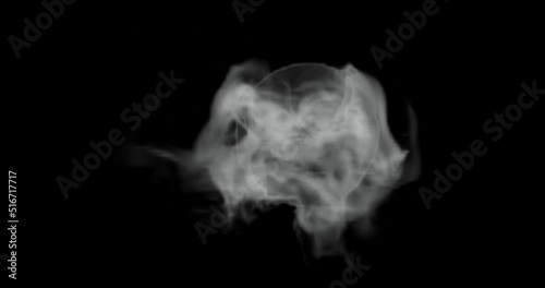 smoke or steam for hot food or high temperature effects