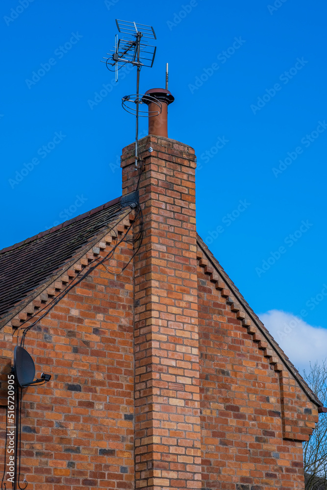 chimney stak on house