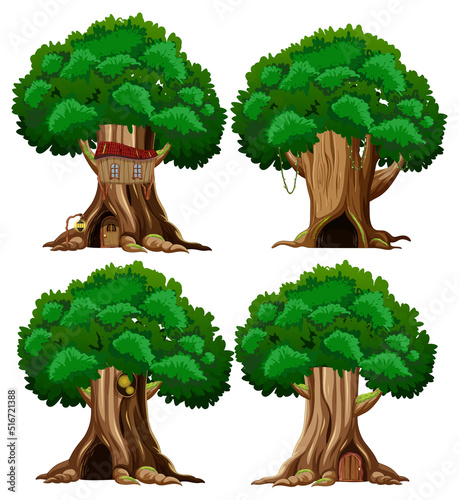 Big tree isolated cartoon
