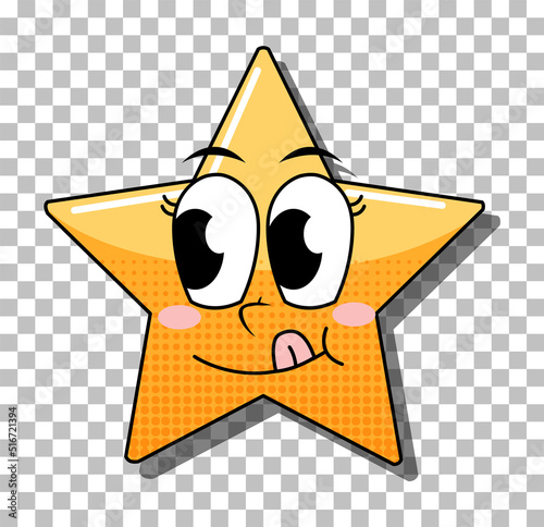 Star with face expression