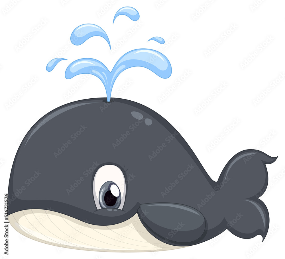Cute whale cartoon character Cute whale cartoon character