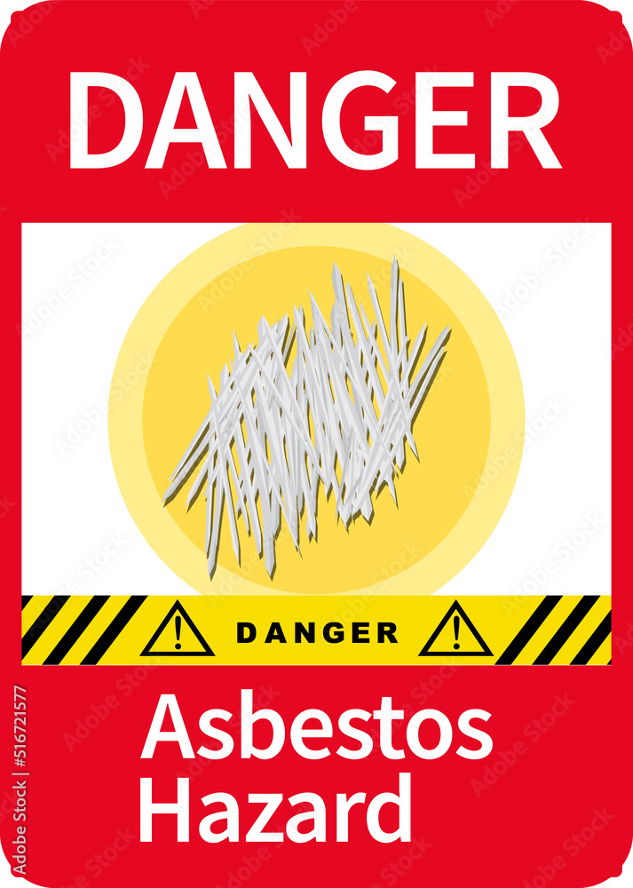 Danger asbestos hazard warning sign Adobe Stock