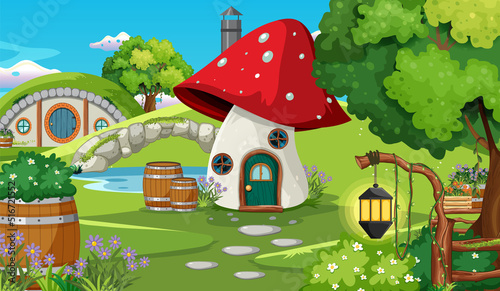 Forest fantasy enchanted forest background scene