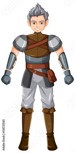 Medieval knight cartoon character