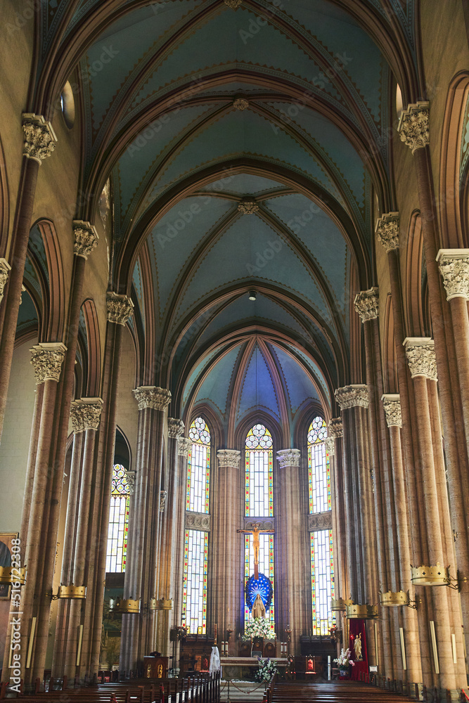 Interior of Saint Antoine church in Istanbul, Turkey. High quality photo