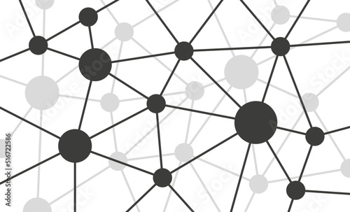 User network connected dots and lines background template. Technology blockchain linked global digital database graphic vector.