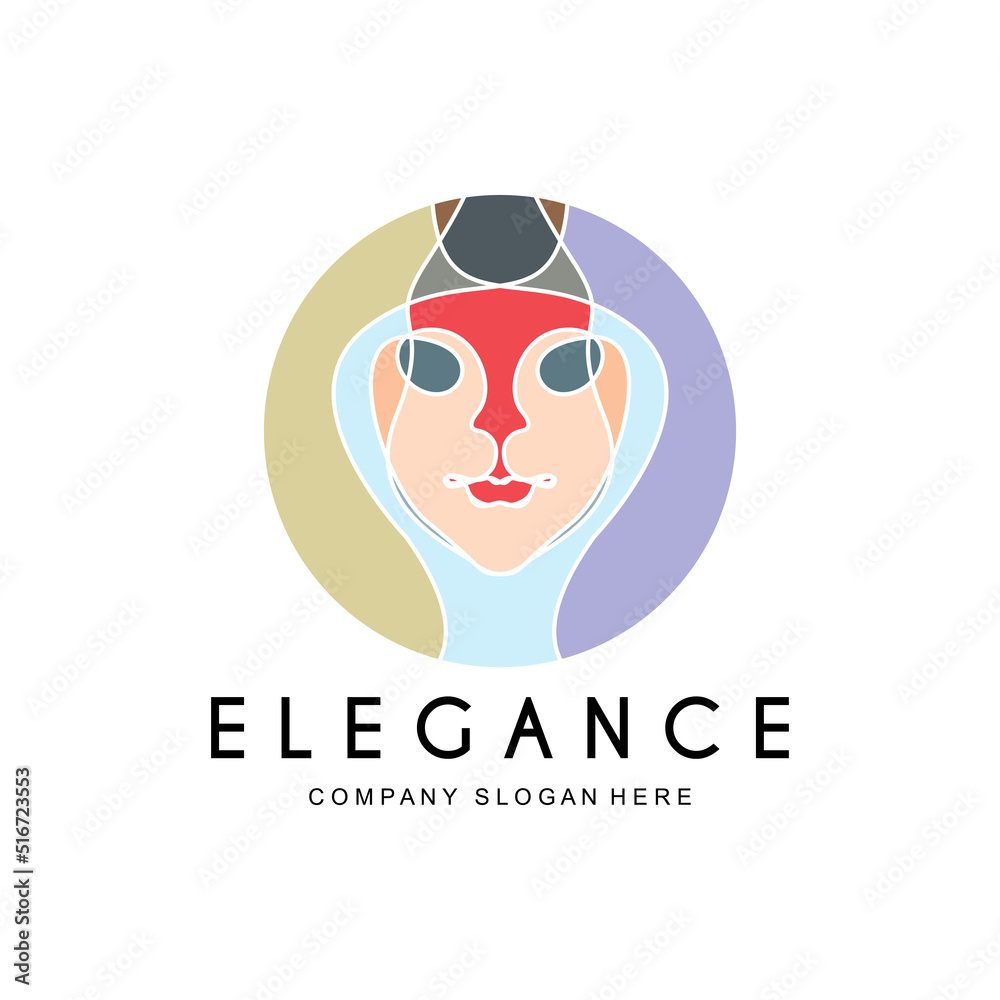 Beauty Woman Logo Design, Hair Care Salon Vector Illustration Beauty Woman Logo Design, Hair Care Salon Vector Illustration