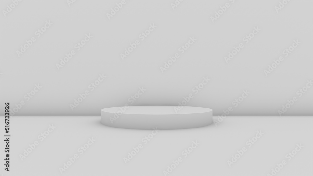3d rendering of a white volumetric circle isolated on a white background
