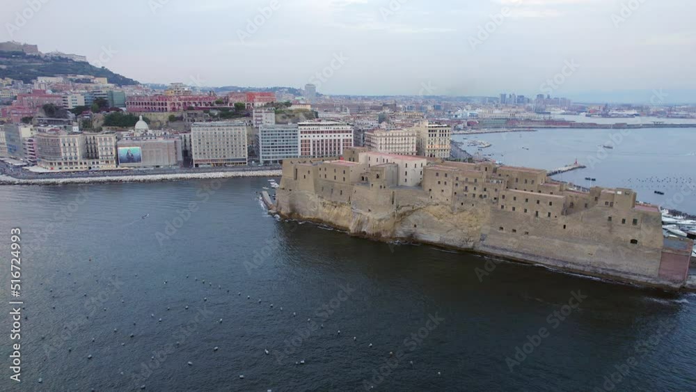 4K Aerial of Naples, Italy at sunset. 4K Aerial of Naples, Italy at sunset.