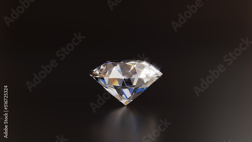 Brilliant Diamond on a Dark Background