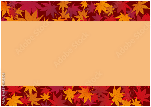 秋の紅葉和風背景
