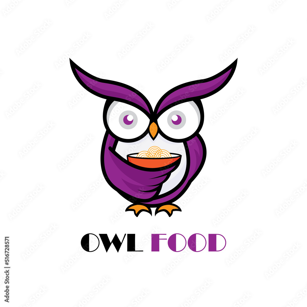 Fototapeta premium owl logo and symbol vector