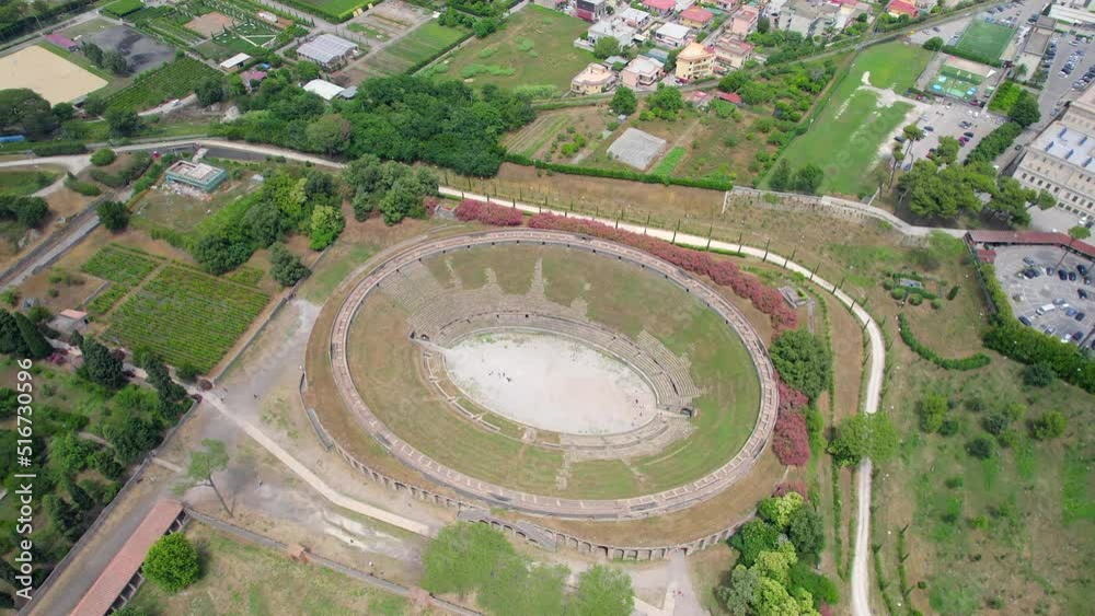 4K Aerial of the ancient ruins of Pompeii, Italy. 4K Aerial of the ancient ruins of Pompeii, Italy.