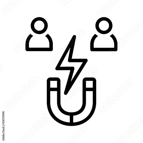Black line icon for Lead generation