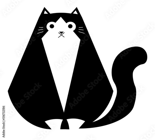 Cat sitting and posing, domestic pet and animals