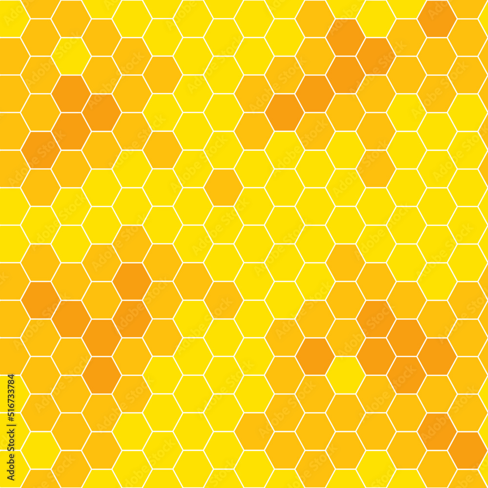 honeycomb with hexagon grid cells background vector illustration.