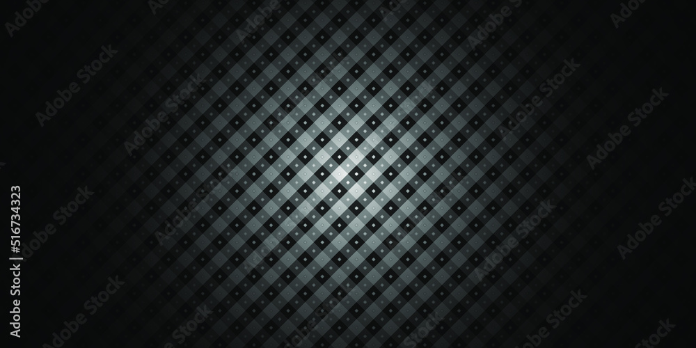 Obraz premium Dark black geometric grid background. Modern dark abstract vector texture.