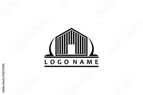 Simple Barn with Floral Wedding Banner logo design