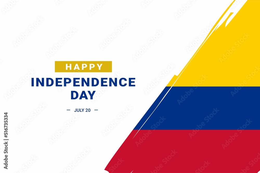 Obraz premium Colombia Independence Day. Vector Illustration. The illustration is suitable for banners, flyers, stickers, cards, etc.