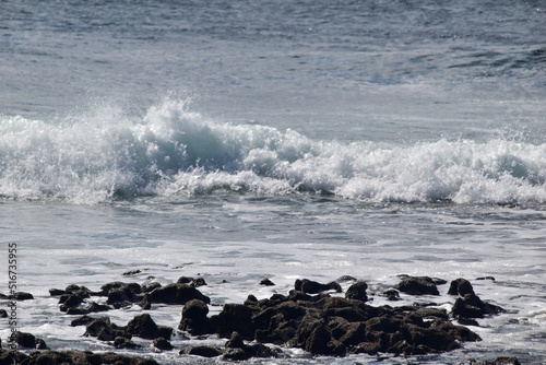 Fototapeta Naklejka Na Ścianę i Meble -  Aran Islands in Ireland and their sea in a very windy day