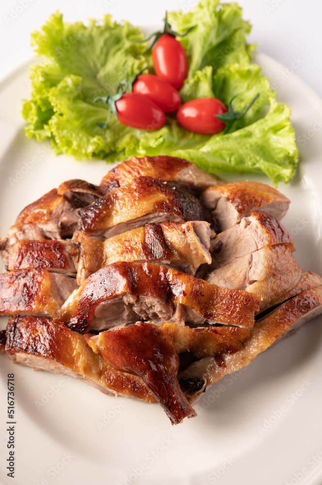 Roasted duck and vegetables, Hong kong style Roasted duck and vegetables, Hong kong style
