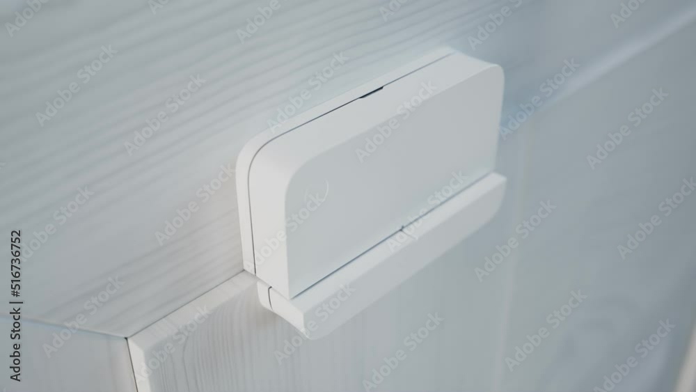 Smart home door sensor security system. Wireless technology communication device