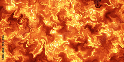 Fire flames on a red background with Luxurious colorful liquid marble surfaces design. Abstract color acrylic pours liquid marble surface design. Beautiful fluid abstract paint background.