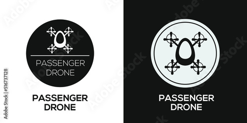 Creative (Passenger drone) Icon, Vector sign.