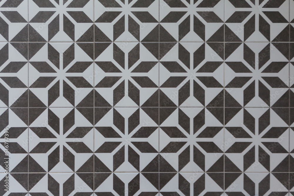 Ceramic decorative tile for kitchen or bathroom. Abstract texture background with geometric traditional pattern. Ceramic decorative tile for kitchen or bathroom. Abstract texture background with geometric traditional pattern.