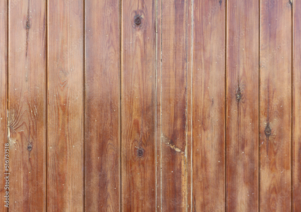 Naklejka premium Brown wood texture of a natural tree. An aged hardwood wall background.