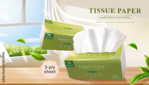 Tissue paper promo banner