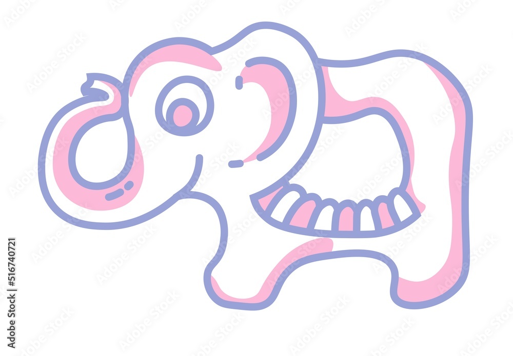 Wooden toy for children, elephant plaything icon Wooden toy for children, elephant plaything icon