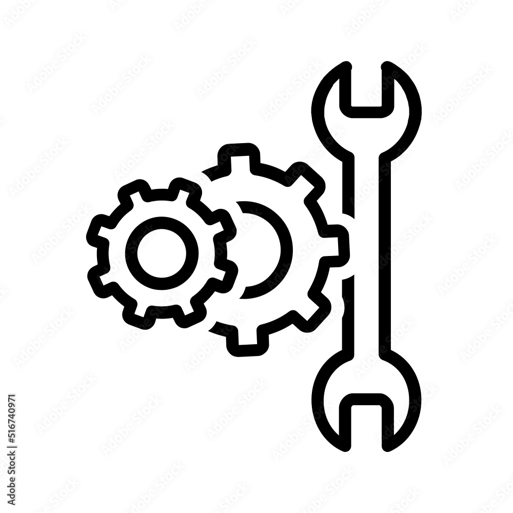 Black line icon for Set up Black line icon for Set up