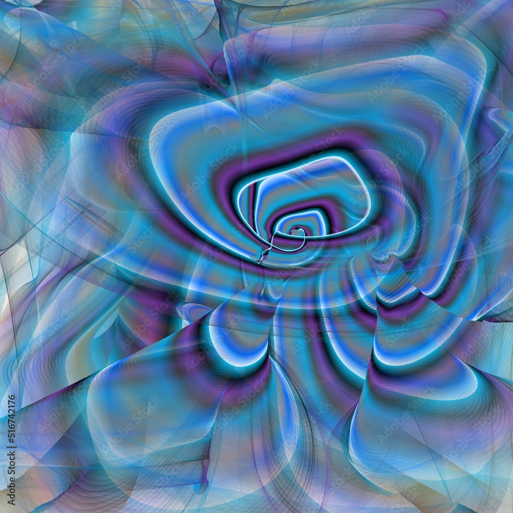 abstract fractal background with flowers