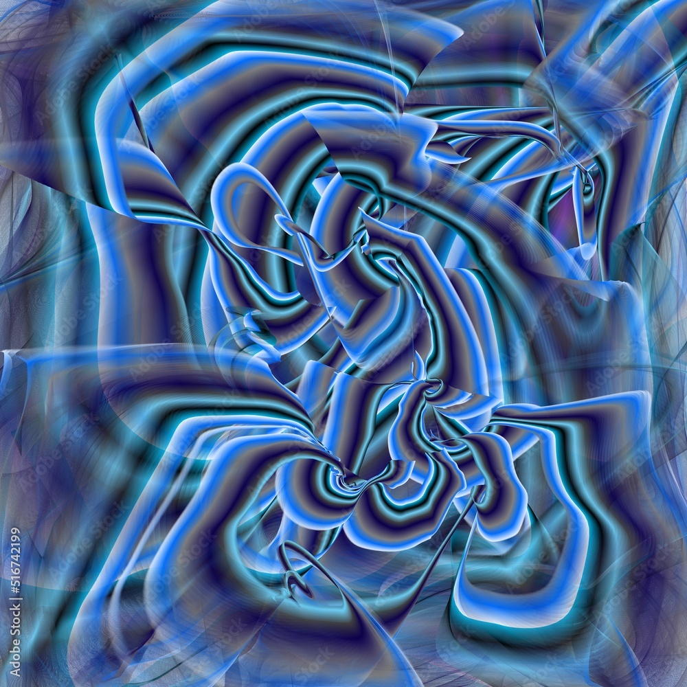 blue and white abstract