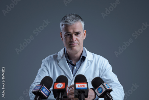 Medical scientist interviewed by the media