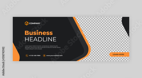 Social media facebook cover page web banner clean design template