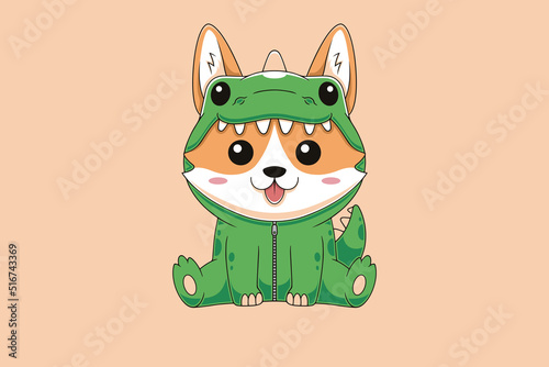 Dinosaur Dog Costume Kawaii Art