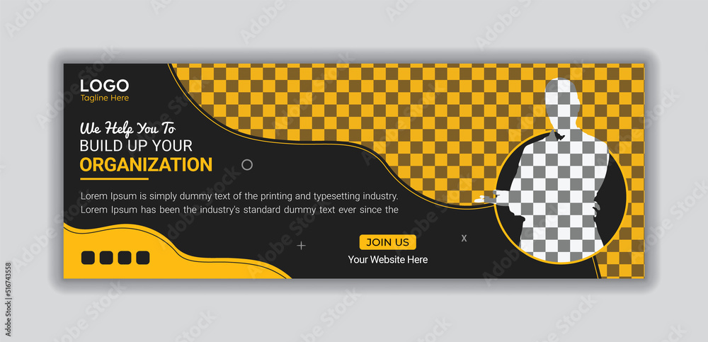 Corporate Facebook cover design template Stock Vector | Adobe Stock
