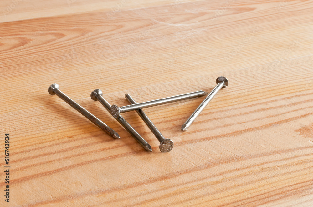 Nails on a table Nails on a table