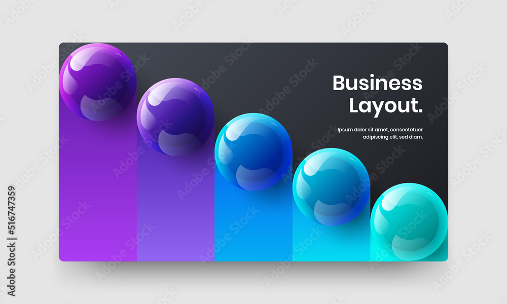 Original realistic balls website illustration. Isolated placard design vector concept.