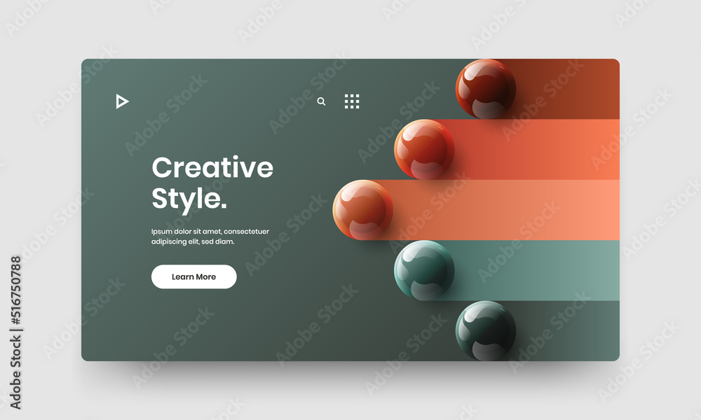 Simple catalog cover vector design illustration. Minimalistic 3D spheres annual report concept. Simple catalog cover vector design illustration. Minimalistic 3D spheres annual report concept.