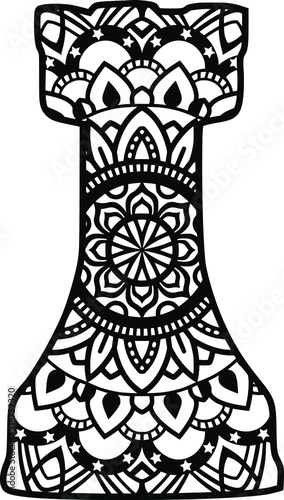 Mandala for adult coloring book,coloring page,print on product, laser cut, paper cut and so on. Vector illustration.