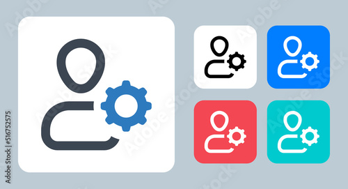 Account Setting icon - vector illustration . user, account, profile, setting, option, avatar, settings, configuration, manage, line, outline, flat, icons .