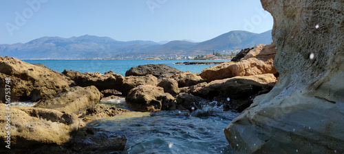 rocks on the shore of the sea