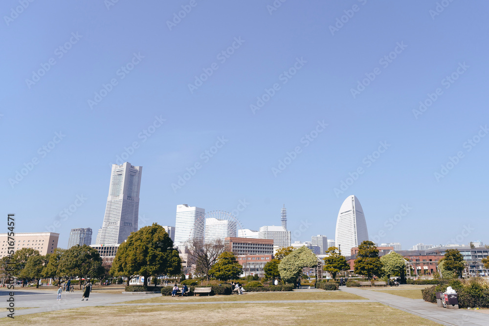 Fototapeta premium downtown city in Yokohama
