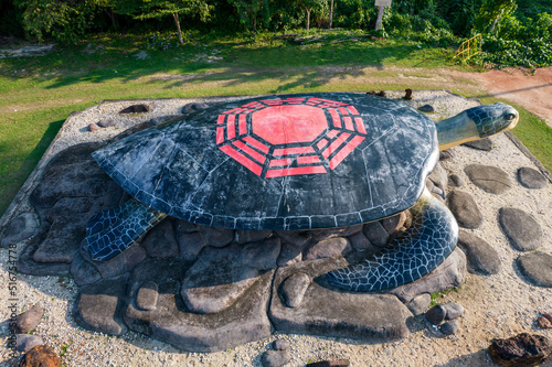 Sebong Pereh Bintan,June 2022: Sangharama Monastery have two giant statue, one is the magnificent ‘Guan Sheng Di Jun’, the biggest of its kind in southeast asia and statue is the giant turtle statue photo