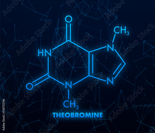 Theobromine chemical formula. Theobromine chemical molecular structure
