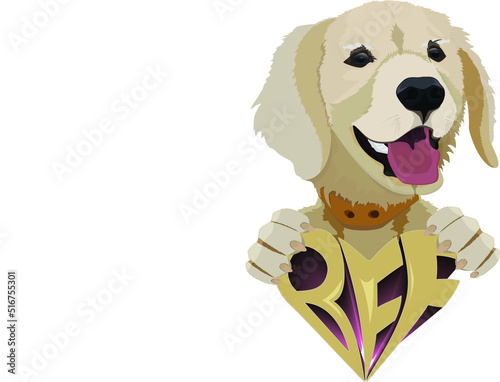 Golden retriever vector art